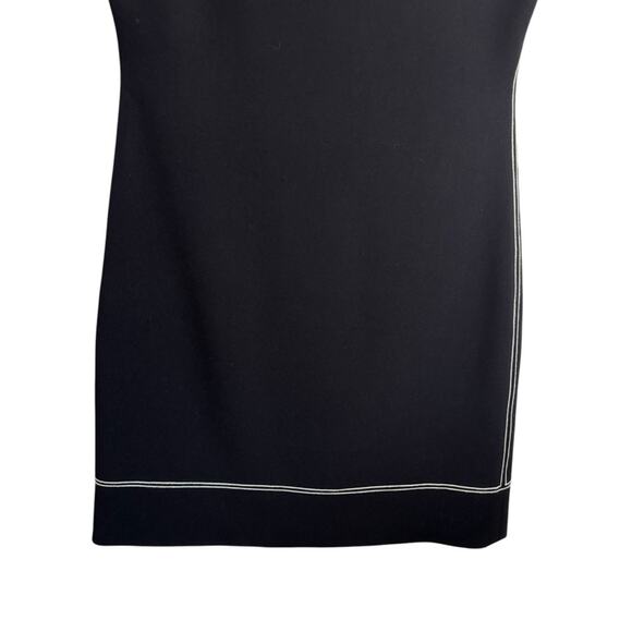 Theory Embroidered Admiral Crepe Black Shift Dress - Picture 6 of 9